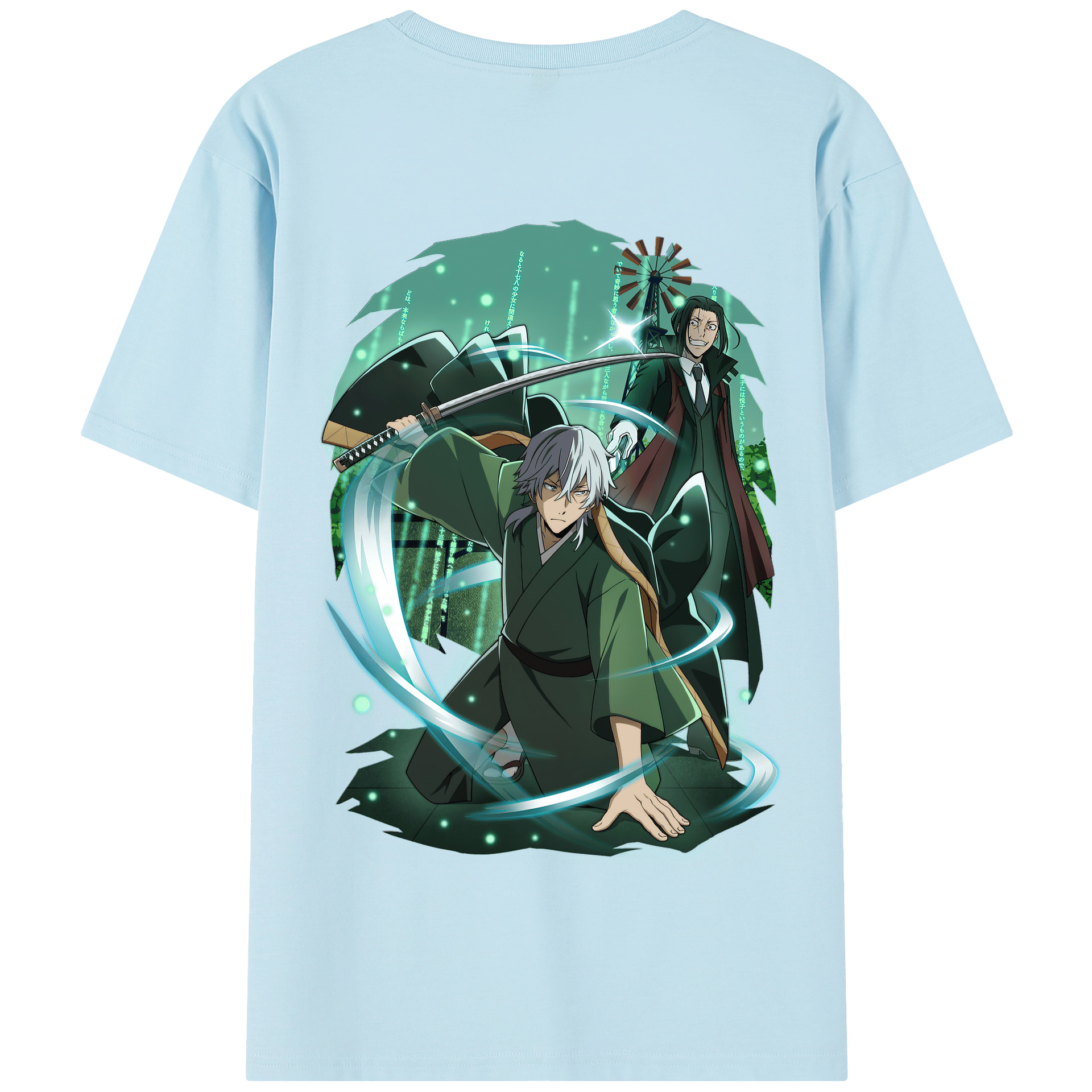 （画像用） 文豪ストレイドッグス Bungo Stray Dogs 綿100％半袖Tシャツ（背面プリント）